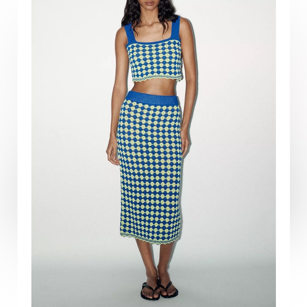 NWT zara structured knit set